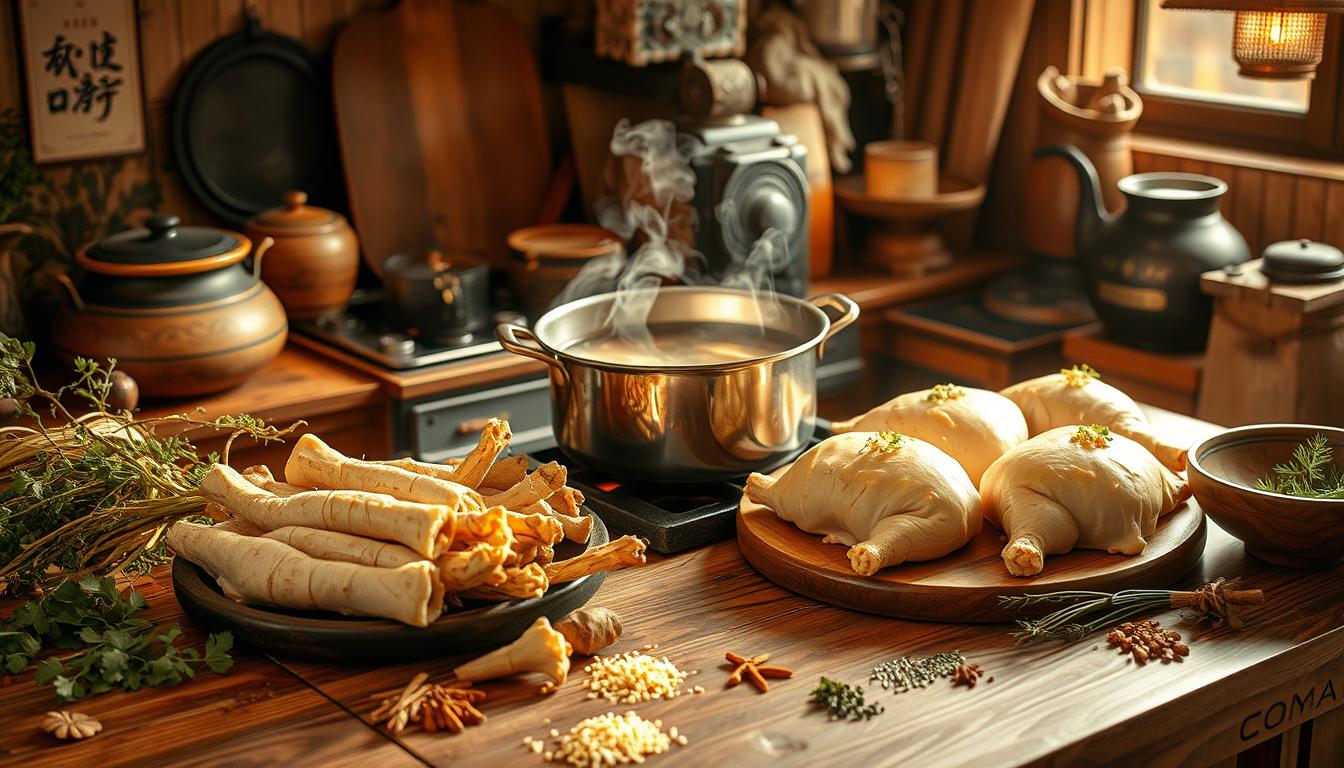 人蔘雞腿湯傳統烹調 人蔘雞腿湯傳統烹調