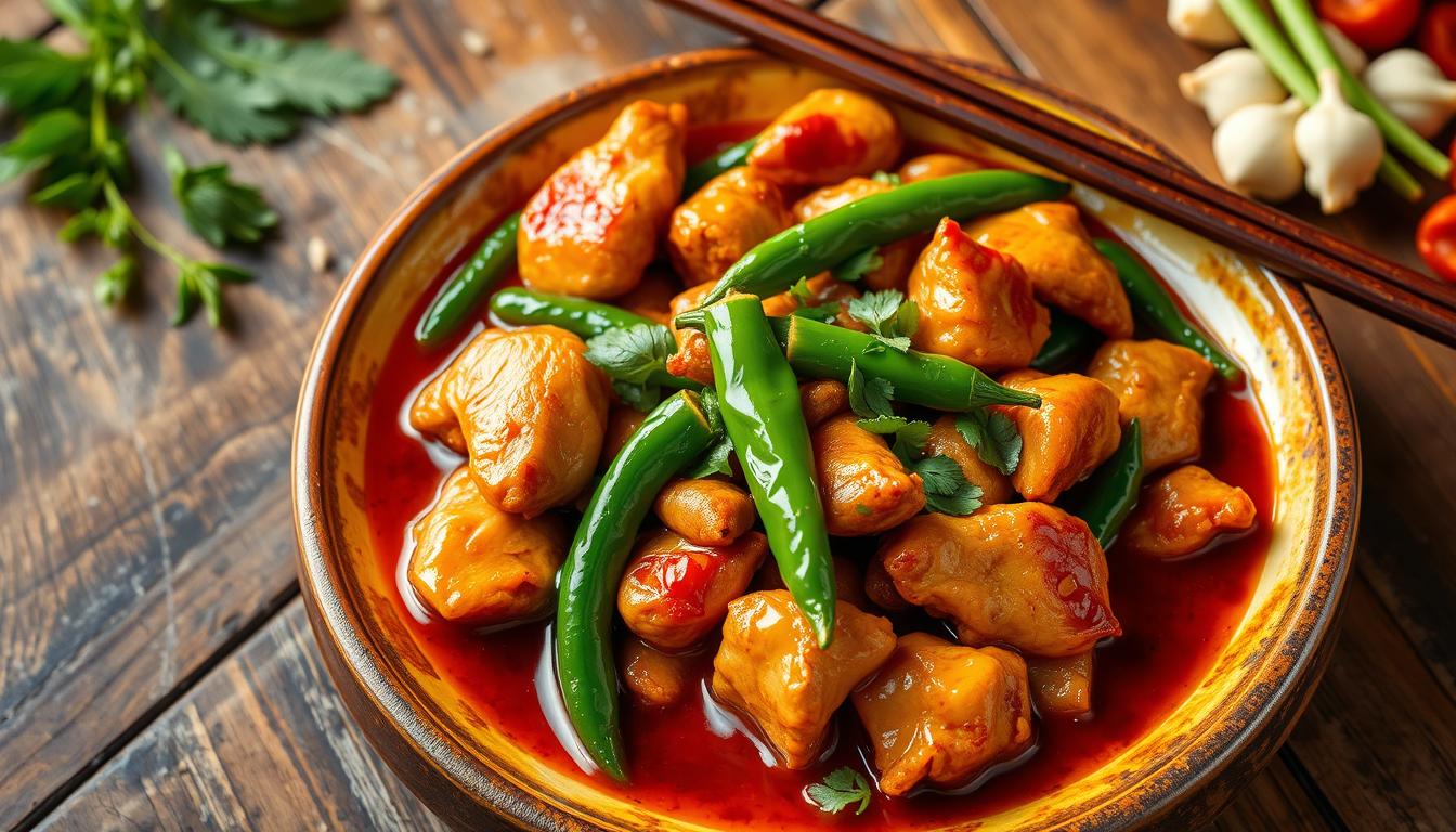 剝皮辣椒雞料理