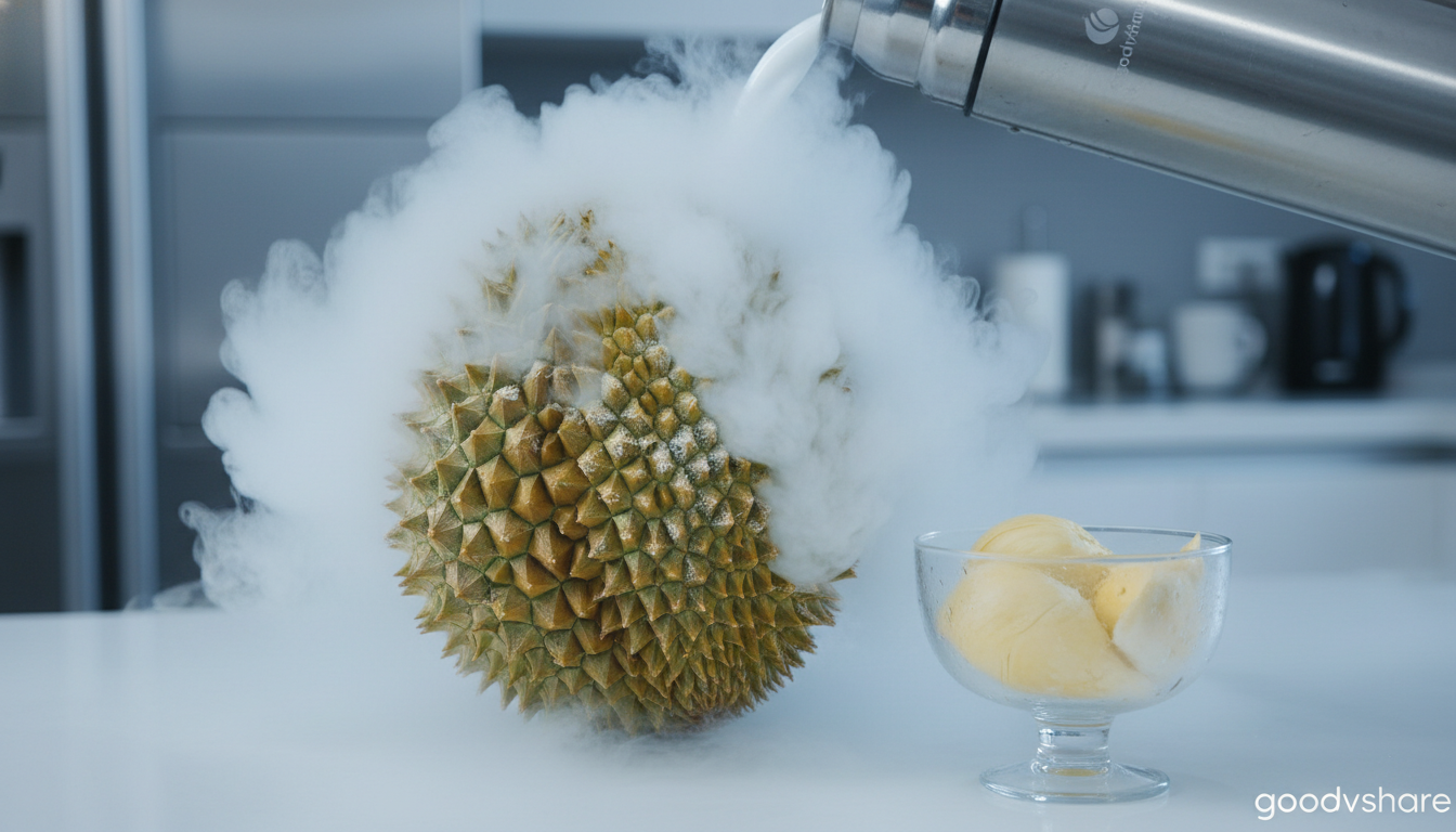 液氮 速冻 榴莲